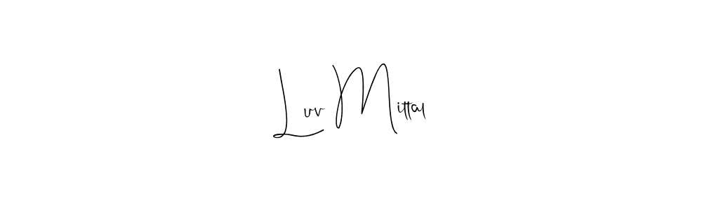 Similarly Andilay-7BmLP is the best handwritten signature design. Signature creator online .You can use it as an online autograph creator for name Luv Mittal. Luv Mittal signature style 4 images and pictures png