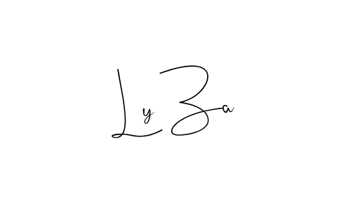 You should practise on your own different ways (Andilay-7BmLP) to write your name (Ly Za) in signature. don't let someone else do it for you. Ly Za signature style 4 images and pictures png