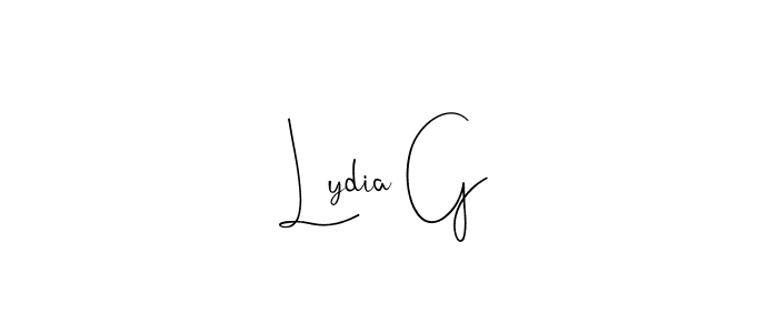 You should practise on your own different ways (Andilay-7BmLP) to write your name (Lydia G) in signature. don't let someone else do it for you. Lydia G signature style 4 images and pictures png