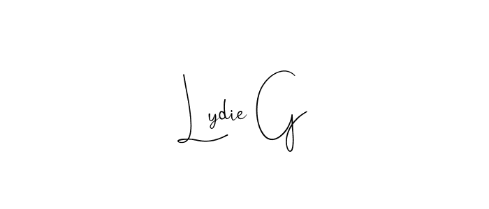 This is the best signature style for the Lydie G name. Also you like these signature font (Andilay-7BmLP). Mix name signature. Lydie G signature style 4 images and pictures png
