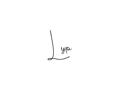 Design your own signature with our free online signature maker. With this signature software, you can create a handwritten (Andilay-7BmLP) signature for name Lyla. Lyla signature style 4 images and pictures png