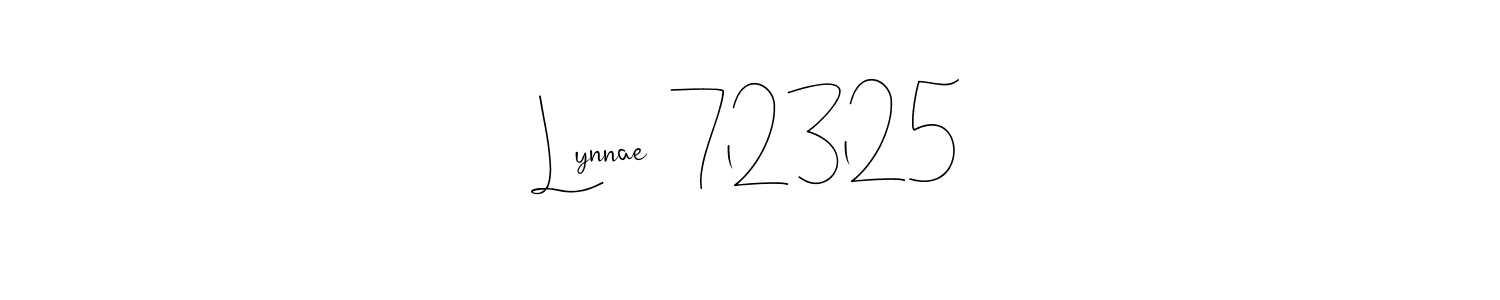 The best way (Andilay-7BmLP) to make a short signature is to pick only two or three words in your name. The name Lynnae  7l23l25 include a total of six letters. For converting this name. Lynnae  7l23l25 signature style 4 images and pictures png