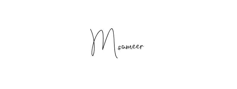 How to make M,sameer name signature. Use Andilay-7BmLP style for creating short signs online. This is the latest handwritten sign. M,sameer signature style 4 images and pictures png