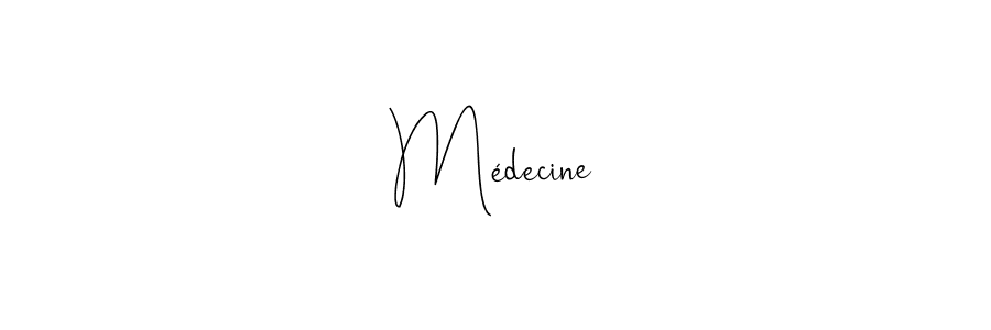 How to make Médecine signature? Andilay-7BmLP is a professional autograph style. Create handwritten signature for Médecine name. Médecine signature style 4 images and pictures png