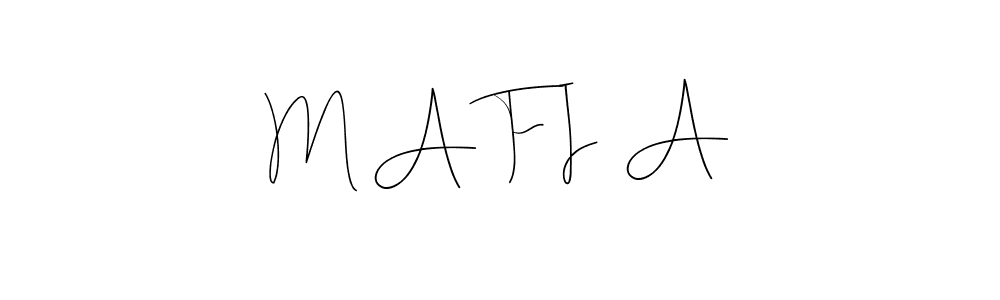 How to Draw M A F I  A signature style? Andilay-7BmLP is a latest design signature styles for name M A F I  A. M A F I  A signature style 4 images and pictures png