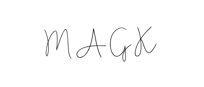 if you are searching for the best signature style for your name M A G K. so please give up your signature search. here we have designed multiple signature styles  using Andilay-7BmLP. M A G K signature style 4 images and pictures png