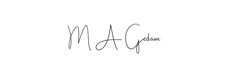 You can use this online signature creator to create a handwritten signature for the name M A Gedam. This is the best online autograph maker. M A Gedam signature style 4 images and pictures png