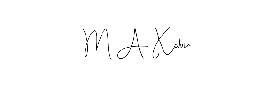 Also You can easily find your signature by using the search form. We will create M A Kabir name handwritten signature images for you free of cost using Andilay-7BmLP sign style. M A Kabir signature style 4 images and pictures png