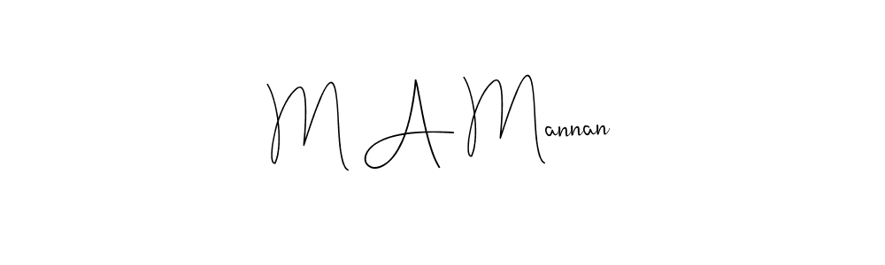 You should practise on your own different ways (Andilay-7BmLP) to write your name (M A Mannan) in signature. don't let someone else do it for you. M A Mannan signature style 4 images and pictures png