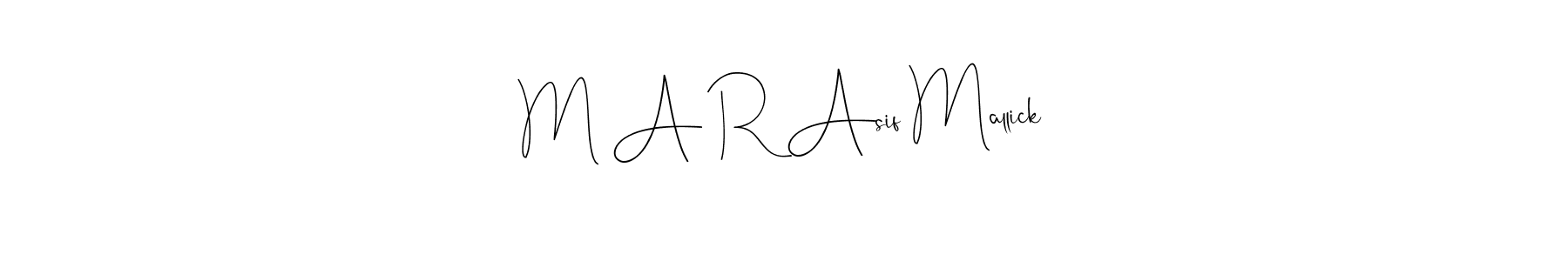 The best way (Andilay-7BmLP) to make a short signature is to pick only two or three words in your name. The name M A R Asif Mallick include a total of six letters. For converting this name. M A R Asif Mallick signature style 4 images and pictures png
