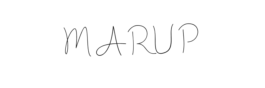 if you are searching for the best signature style for your name M A R U P. so please give up your signature search. here we have designed multiple signature styles  using Andilay-7BmLP. M A R U P signature style 4 images and pictures png