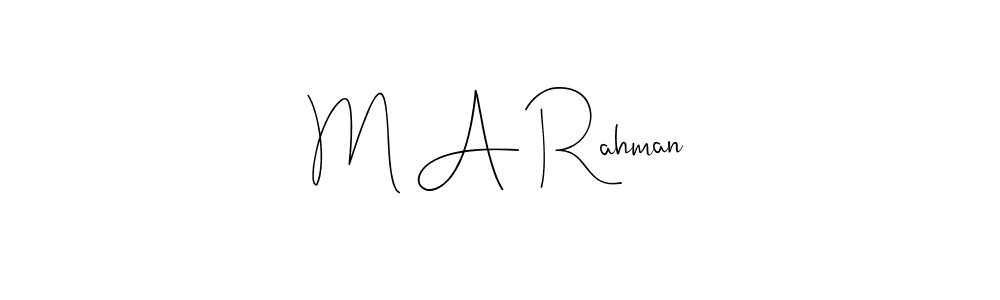 Andilay-7BmLP is a professional signature style that is perfect for those who want to add a touch of class to their signature. It is also a great choice for those who want to make their signature more unique. Get M A Rahman name to fancy signature for free. M A Rahman signature style 4 images and pictures png