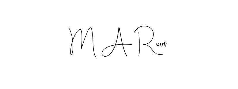How to Draw M A Rouf signature style? Andilay-7BmLP is a latest design signature styles for name M A Rouf. M A Rouf signature style 4 images and pictures png