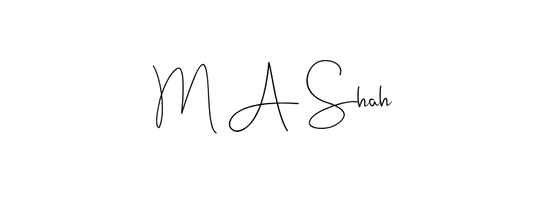 The best way (Andilay-7BmLP) to make a short signature is to pick only two or three words in your name. The name M A Shah include a total of six letters. For converting this name. M A Shah signature style 4 images and pictures png