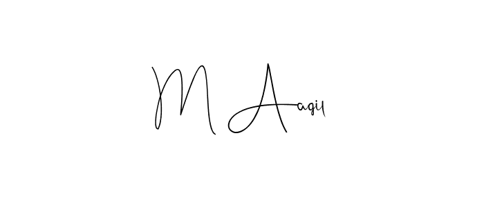 Use a signature maker to create a handwritten signature online. With this signature software, you can design (Andilay-7BmLP) your own signature for name M Aaqil. M Aaqil signature style 4 images and pictures png