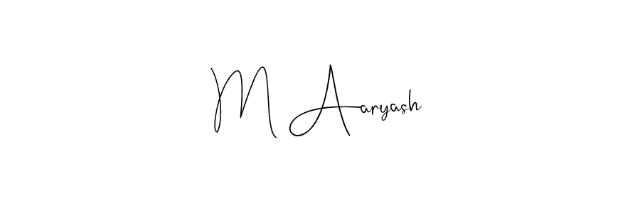 You can use this online signature creator to create a handwritten signature for the name M Aaryash. This is the best online autograph maker. M Aaryash signature style 4 images and pictures png