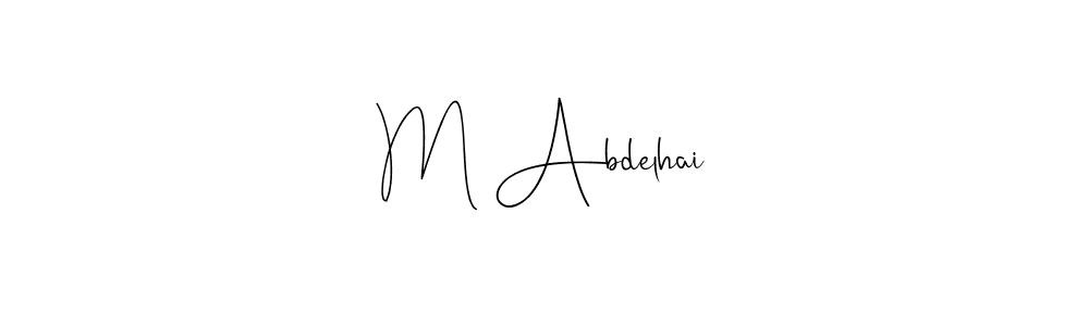 How to make M Abdelhai name signature. Use Andilay-7BmLP style for creating short signs online. This is the latest handwritten sign. M Abdelhai signature style 4 images and pictures png