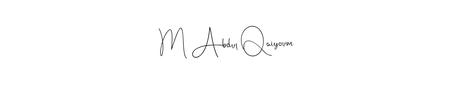 Also we have M Abdul Qaiyoum name is the best signature style. Create professional handwritten signature collection using Andilay-7BmLP autograph style. M Abdul Qaiyoum signature style 4 images and pictures png