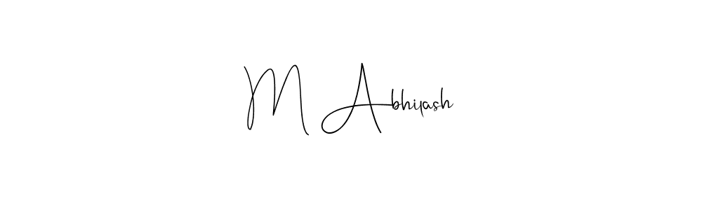 The best way (Andilay-7BmLP) to make a short signature is to pick only two or three words in your name. The name M Abhilash include a total of six letters. For converting this name. M Abhilash signature style 4 images and pictures png