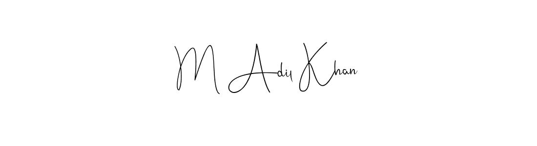 Andilay-7BmLP is a professional signature style that is perfect for those who want to add a touch of class to their signature. It is also a great choice for those who want to make their signature more unique. Get M Adil Khan name to fancy signature for free. M Adil Khan signature style 4 images and pictures png