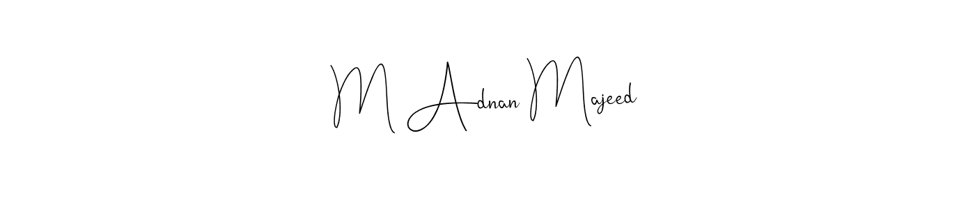 How to make M Adnan Majeed name signature. Use Andilay-7BmLP style for creating short signs online. This is the latest handwritten sign. M Adnan Majeed signature style 4 images and pictures png