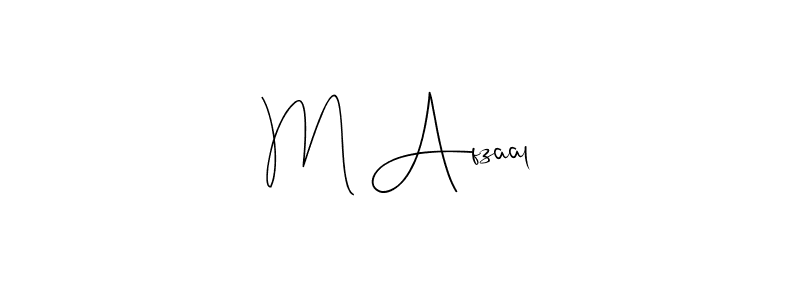 How to make M Afzaal name signature. Use Andilay-7BmLP style for creating short signs online. This is the latest handwritten sign. M Afzaal signature style 4 images and pictures png