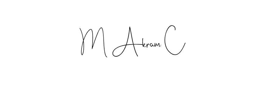 You should practise on your own different ways (Andilay-7BmLP) to write your name (M Akram C) in signature. don't let someone else do it for you. M Akram C signature style 4 images and pictures png