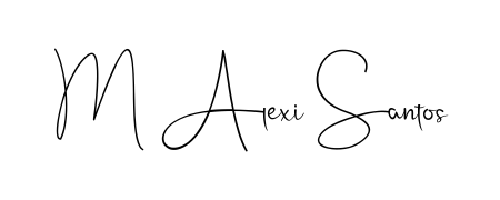 Create a personalized artistic stamp with M Alexi Santos in Andilay-7BmLP font. Perfect for visual artists, designers, and influencers. M Alexi Santos signature style 4 images and pictures png