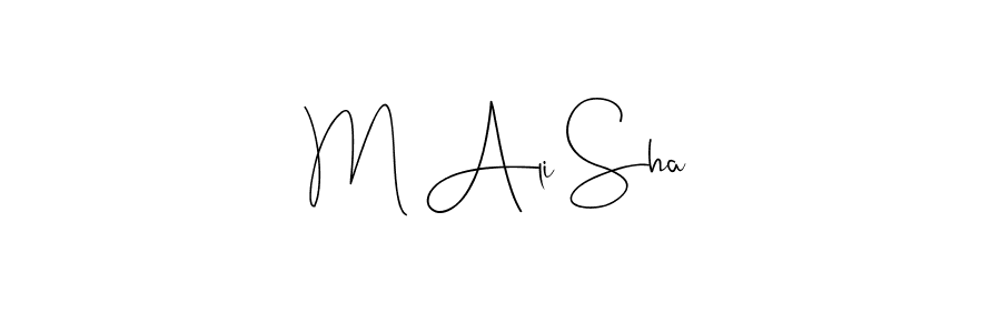 How to make M Ali Sha name signature. Use Andilay-7BmLP style for creating short signs online. This is the latest handwritten sign. M Ali Sha signature style 4 images and pictures png