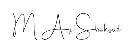 Express your personality with a custom M Ali Shahzad signature crafted with Andilay-7BmLP typography. Free transparent PNG download available. M Ali Shahzad signature style 4 images and pictures png