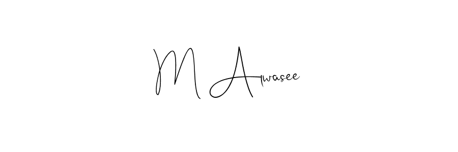 This is the best signature style for the M Alwasee name. Also you like these signature font (Andilay-7BmLP). Mix name signature. M Alwasee signature style 4 images and pictures png