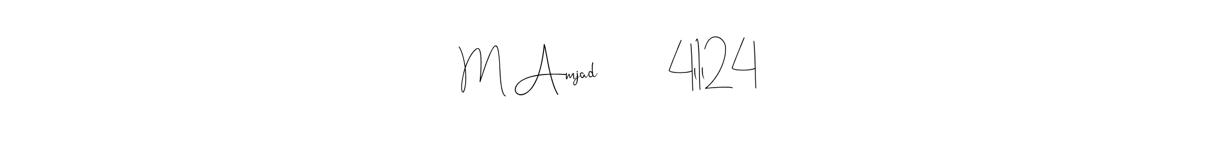 This is the best signature style for the M Amjad           4l1l24 name. Also you like these signature font (Andilay-7BmLP). Mix name signature. M Amjad           4l1l24 signature style 4 images and pictures png