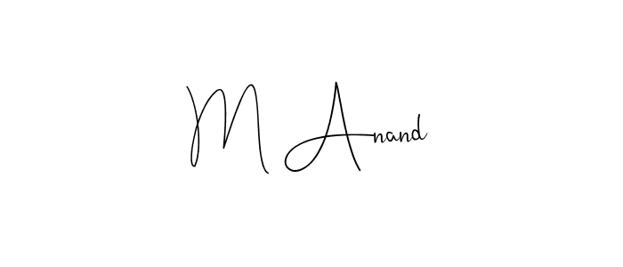 Make a beautiful signature design for name M Anand. Use this online signature maker to create a handwritten signature for free. M Anand signature style 4 images and pictures png