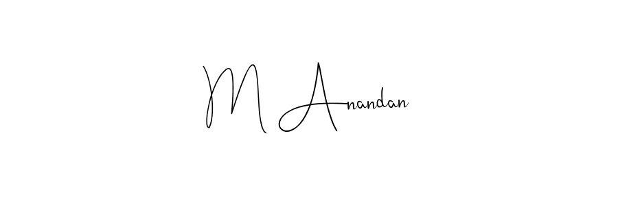 How to make M Anandan signature? Andilay-7BmLP is a professional autograph style. Create handwritten signature for M Anandan name. M Anandan signature style 4 images and pictures png