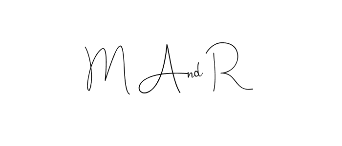 The best way (Andilay-7BmLP) to make a short signature is to pick only two or three words in your name. The name M And R include a total of six letters. For converting this name. M And R signature style 4 images and pictures png