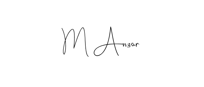 Make a beautiful signature design for name M Anzar. Use this online signature maker to create a handwritten signature for free. M Anzar signature style 4 images and pictures png