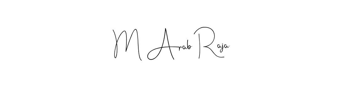 Use a signature maker to create a handwritten signature online. With this signature software, you can design (Andilay-7BmLP) your own signature for name M Arab Raja. M Arab Raja signature style 4 images and pictures png