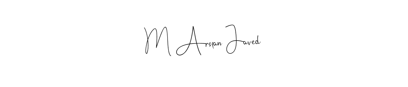 How to make M Arslan Javed name signature. Use Andilay-7BmLP style for creating short signs online. This is the latest handwritten sign. M Arslan Javed signature style 4 images and pictures png