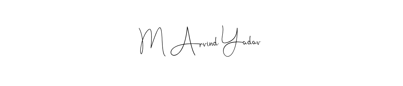 You should practise on your own different ways (Andilay-7BmLP) to write your name (M Arvind Yadav) in signature. don't let someone else do it for you. M Arvind Yadav signature style 4 images and pictures png