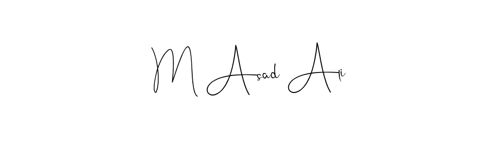 Also we have M Asad Ali name is the best signature style. Create professional handwritten signature collection using Andilay-7BmLP autograph style. M Asad Ali signature style 4 images and pictures png