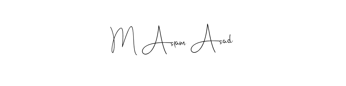 Check out images of Autograph of M Aslam Asad name. Actor M Aslam Asad Signature Style. Andilay-7BmLP is a professional sign style online. M Aslam Asad signature style 4 images and pictures png