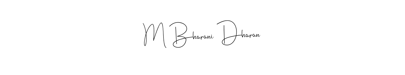 Make a beautiful signature design for name M Bharani Dharan. With this signature (Andilay-7BmLP) style, you can create a handwritten signature for free. M Bharani Dharan signature style 4 images and pictures png