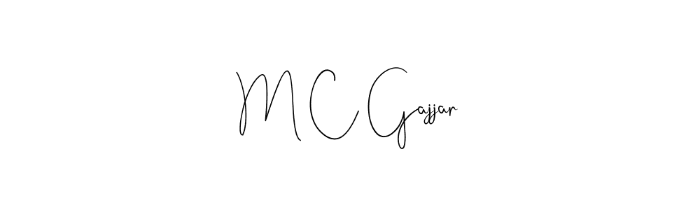 This is the best signature style for the M C Gajjar name. Also you like these signature font (Andilay-7BmLP). Mix name signature. M C Gajjar signature style 4 images and pictures png