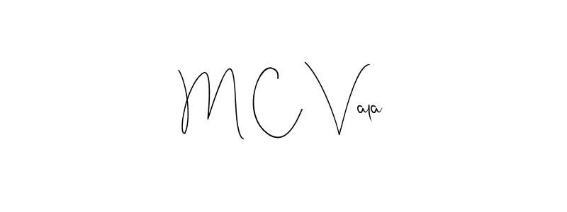 Also You can easily find your signature by using the search form. We will create M C Vala name handwritten signature images for you free of cost using Andilay-7BmLP sign style. M C Vala signature style 4 images and pictures png