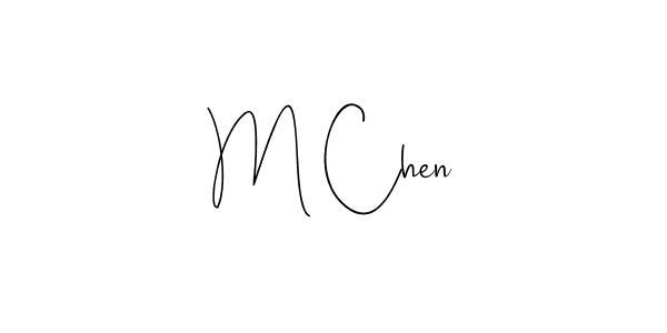 The best way (Andilay-7BmLP) to make a short signature is to pick only two or three words in your name. The name M Chen include a total of six letters. For converting this name. M Chen signature style 4 images and pictures png