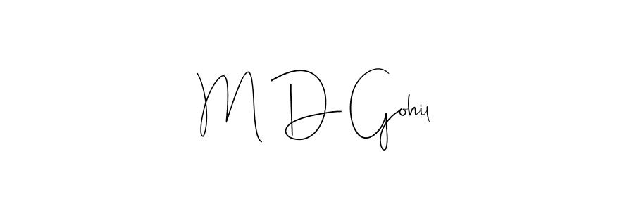 This is the best signature style for the M D Gohil name. Also you like these signature font (Andilay-7BmLP). Mix name signature. M D Gohil signature style 4 images and pictures png