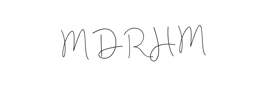 The best way (Andilay-7BmLP) to make a short signature is to pick only two or three words in your name. The name M D R H M include a total of six letters. For converting this name. M D R H M signature style 4 images and pictures png