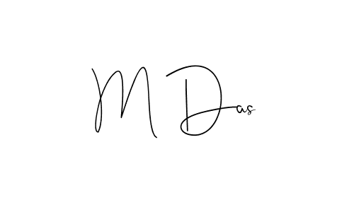 if you are searching for the best signature style for your name M Das. so please give up your signature search. here we have designed multiple signature styles  using Andilay-7BmLP. M Das signature style 4 images and pictures png