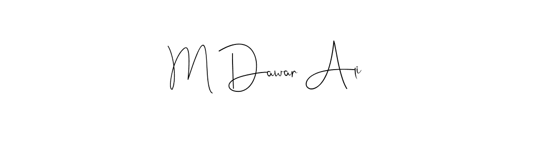 Here are the top 10 professional signature styles for the name M Dawar Ali. These are the best autograph styles you can use for your name. M Dawar Ali signature style 4 images and pictures png