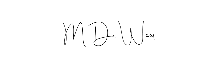 M De Waal stylish signature style. Best Handwritten Sign (Andilay-7BmLP) for my name. Handwritten Signature Collection Ideas for my name M De Waal. M De Waal signature style 4 images and pictures png